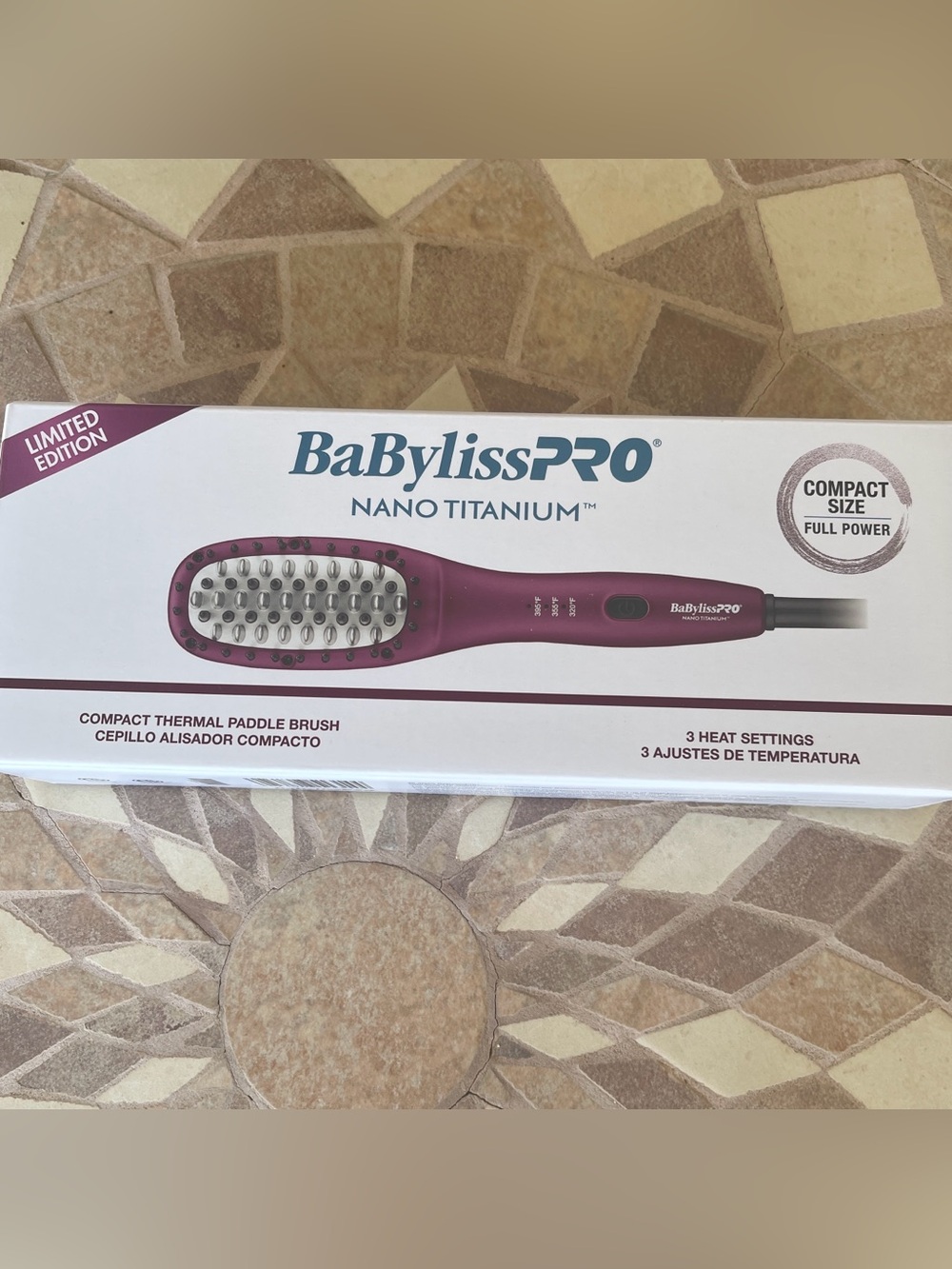BaBylissPRO Nano Titanium Compact Thermal Paddle Brush - Limited Edition